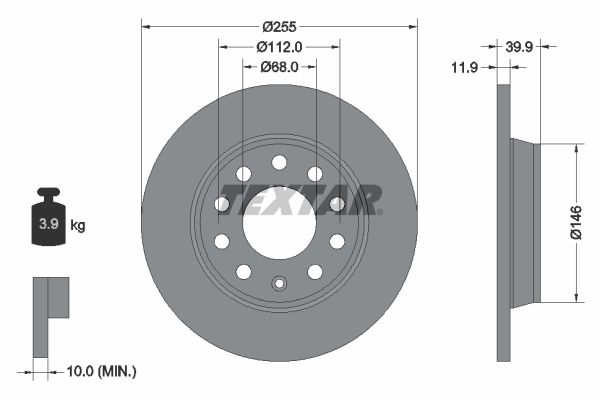 TEXTAR 92106303 Brake Disc