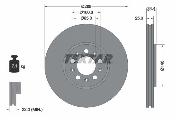 TEXTAR 92106605 Brake Disc