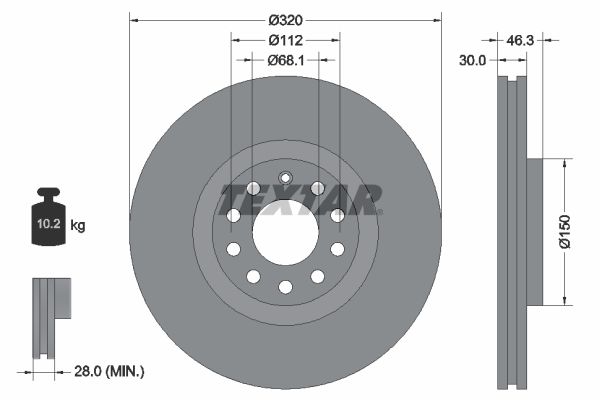 TEXTAR 92106705 Brake Disc