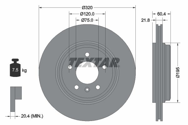 TEXTAR 92107003 Brake Disc