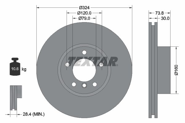 TEXTAR 92107105 Brake Disc