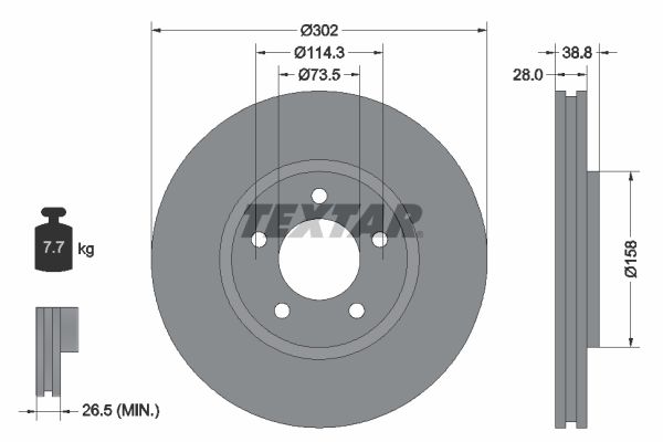 TEXTAR 92108200 Brake Disc