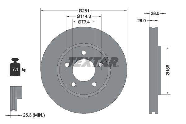 TEXTAR 92108300 Brake Disc