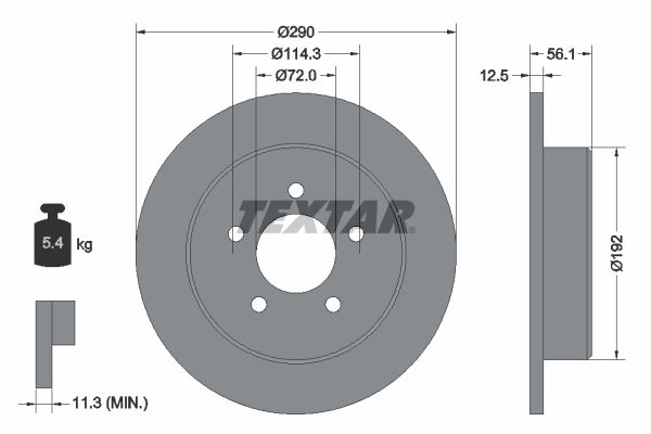 TEXTAR 92108400 Brake Disc