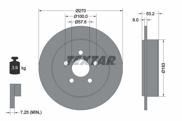 TEXTAR 92108600 Brake Disc