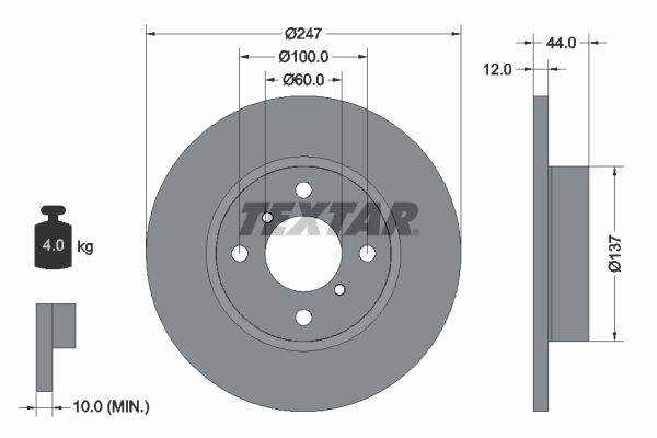 TEXTAR 92110803 Brake Disc
