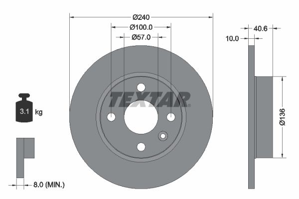 TEXTAR 92111003 Brake Disc