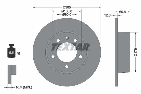 TEXTAR 92111203 Brake Disc