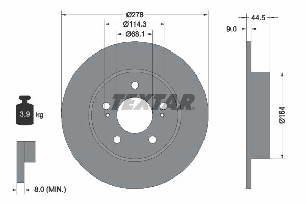 TEXTAR 92113103 Brake Disc