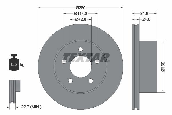 TEXTAR 92113500 Brake Disc
