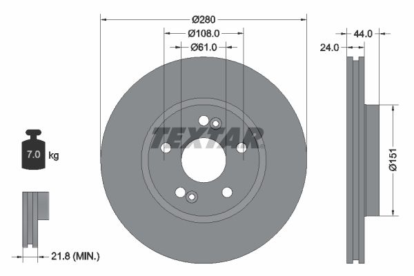 TEXTAR 92113803 Brake Disc