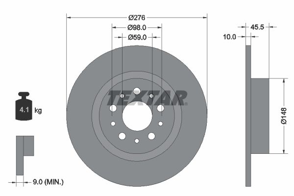 TEXTAR 92114703 Brake Disc