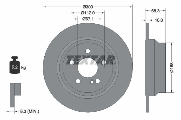 TEXTAR 92115405 Brake Disc