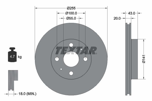 TEXTAR 92115603 Brake Disc