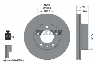 Brake Disc TEXTAR 92115903
