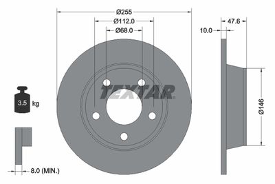 Brake Disc TEXTAR 92117303