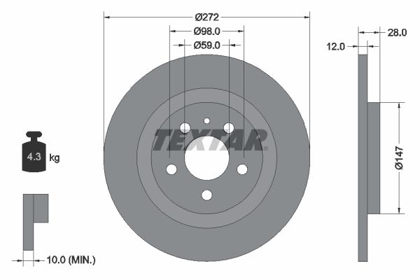 TEXTAR 92118203 Brake Disc