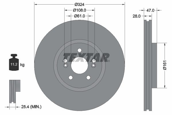 TEXTAR 92119405 Brake Disc