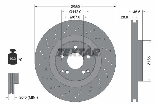 TEXTAR 92119805 Brake Disc