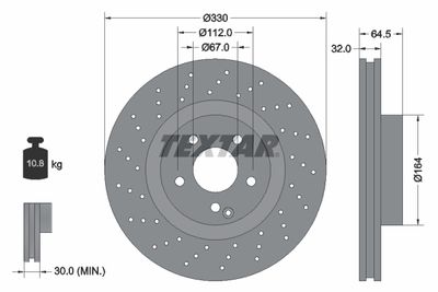 Brake Disc TEXTAR 92120205