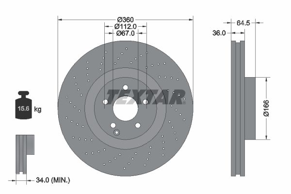 TEXTAR 92120305 Brake Disc