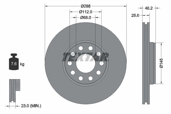 TEXTAR 92121005 Brake Disc