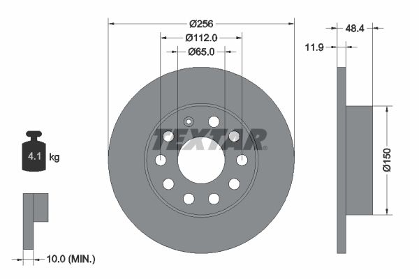 TEXTAR 92121103 Brake Disc