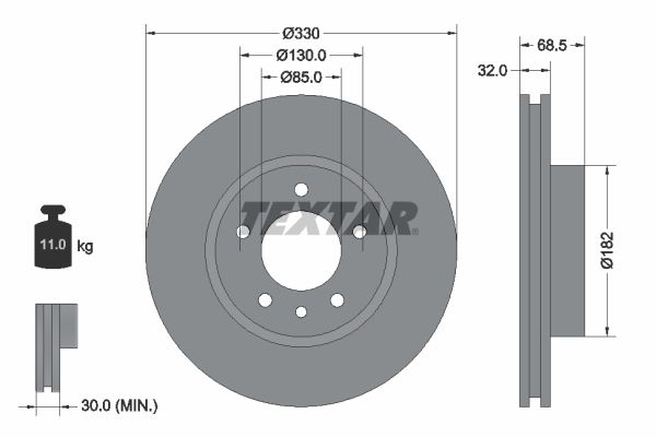 TEXTAR 92121505 Brake Disc