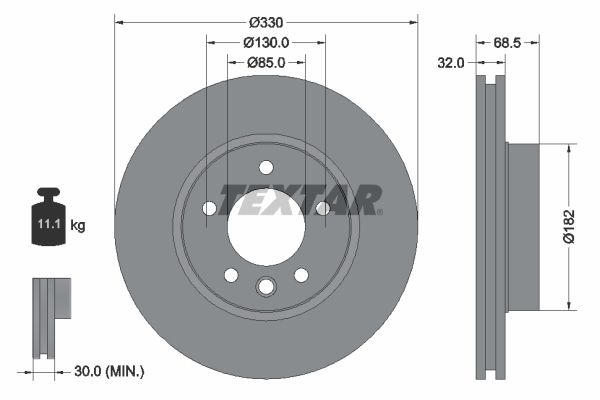 TEXTAR 92121605 Brake Disc