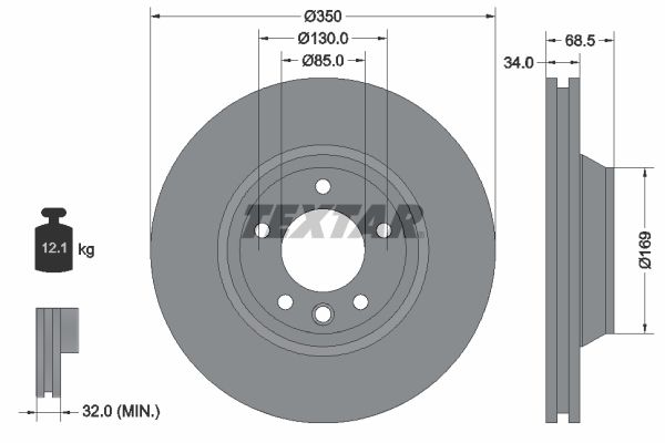 TEXTAR 92121705 Brake Disc