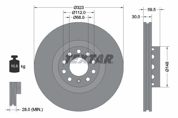 TEXTAR 92122103 Brake Disc