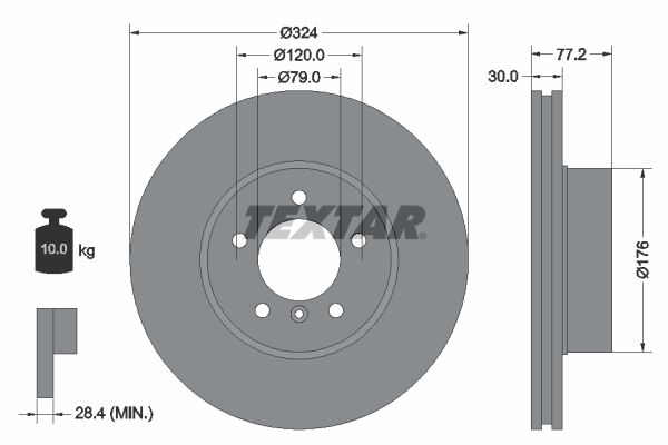 TEXTAR 92122605 Brake Disc