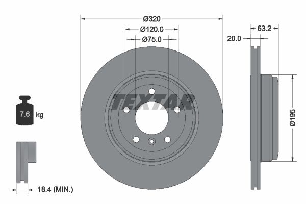 TEXTAR 92122703 Brake Disc
