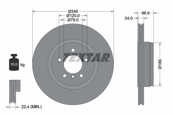 TEXTAR 92123203 Brake Disc