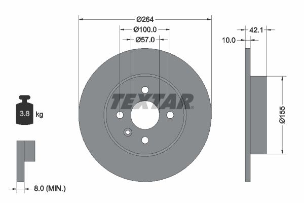 TEXTAR 92124703 Brake Disc