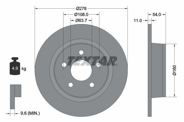 TEXTAR 92124903 Brake Disc