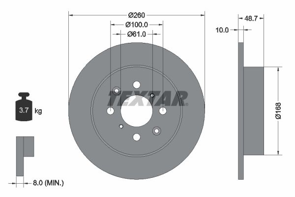 TEXTAR 92125300 Brake Disc