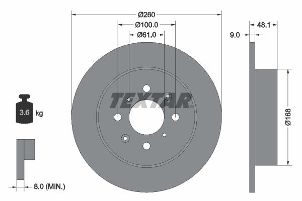 TEXTAR 92125403 Brake Disc