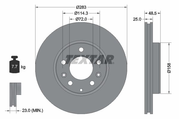 TEXTAR 92125503 Brake Disc