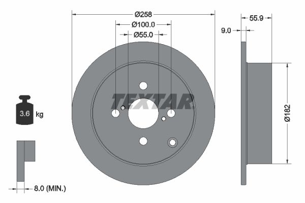 TEXTAR 92126103 Brake Disc