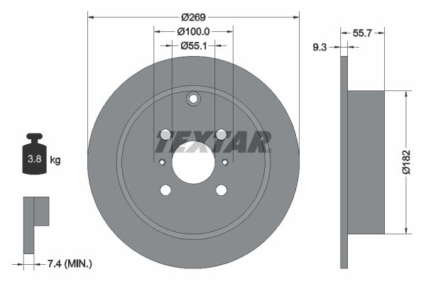 TEXTAR 92126203 Brake Disc