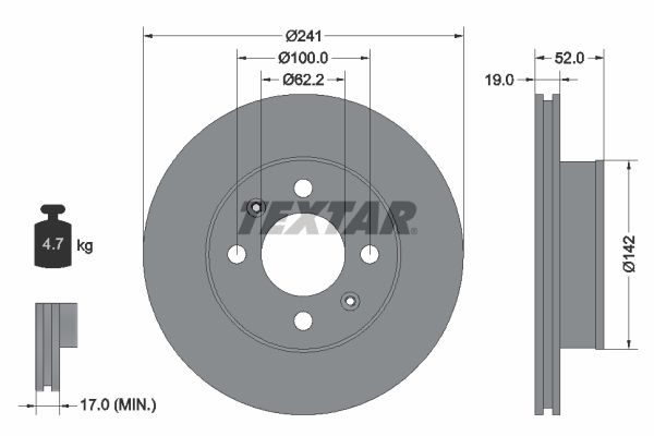 TEXTAR 92128503 Brake Disc