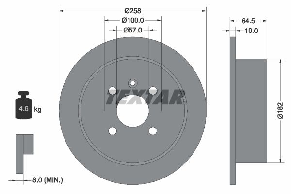 TEXTAR 92129000 Brake Disc