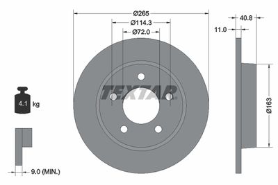 Brake Disc TEXTAR 92130500