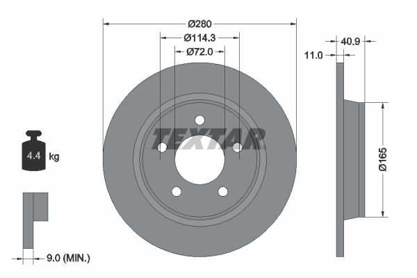 TEXTAR 92130600 Brake Disc