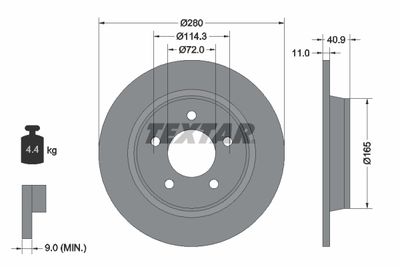 Brake Disc TEXTAR 92130600