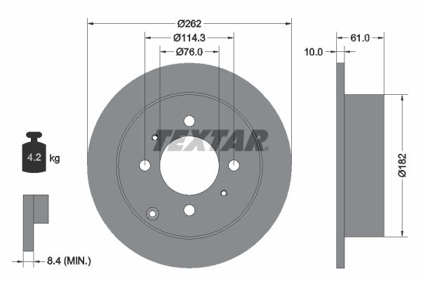 TEXTAR 92130900 Brake Disc
