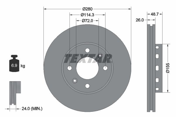 TEXTAR 92131700 Brake Disc