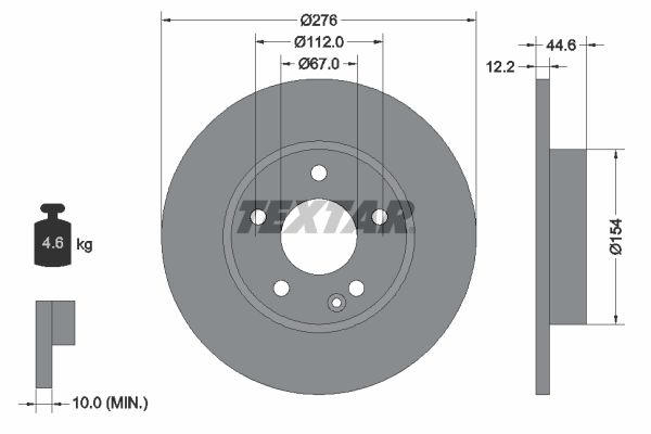 TEXTAR 92131803 Brake Disc