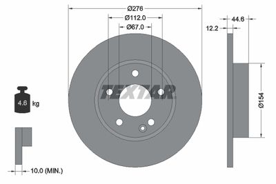 Brake Disc TEXTAR 92131803